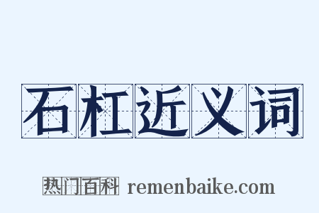 石杠近义词是什么意思的图片
